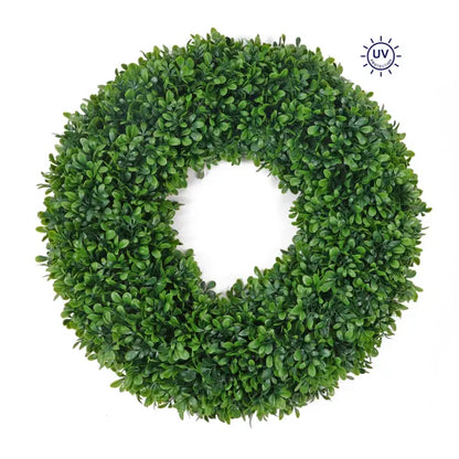 22 Inch Green Round Boxwood Wreath