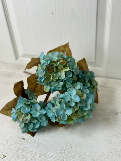 16 Inch Aqua Blue Hydrangea Bush