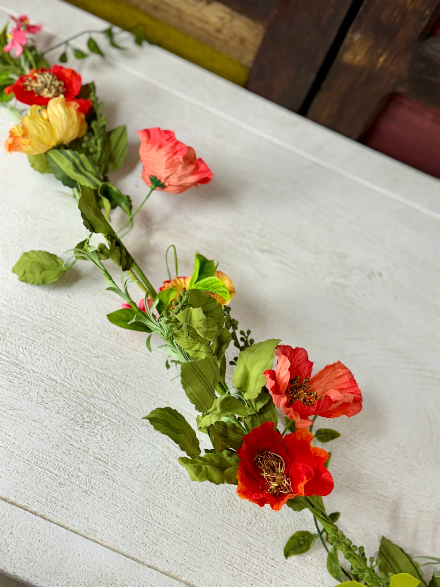 5 Foot Poppy Floral Garland