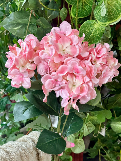 20.5 Inch Pink Hydrangea Bush