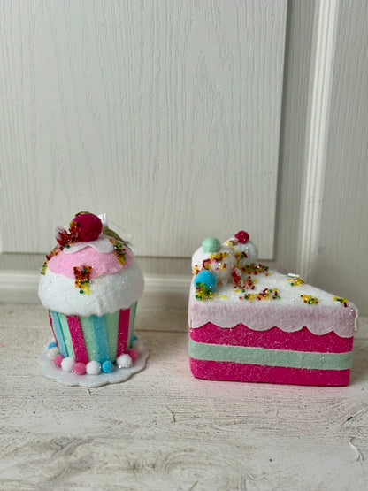 4.5 Inch Sundae And Cake Ornament Two Styles