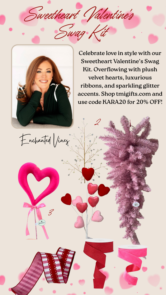 Sweetheart Valentine's Swag Kit By Enchanted Vines