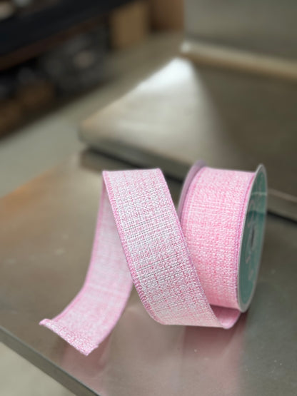 1.5 Inch By 10 Yard Pink Cross Check Ribbon