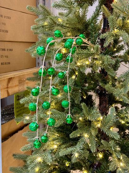 35.5 Inch Green Hanging Ball Spray