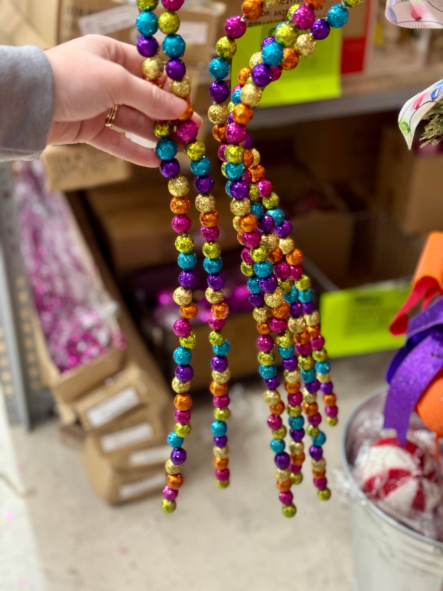 48 Inch Fiesta Hanging Glitter Ball Spray