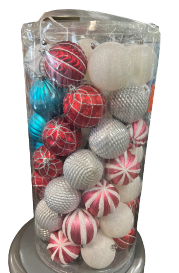 Home Accents Holiday 60-Piece Polar Shimmer Shatter-Resistant Ornaments