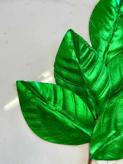 18.25 Inch Dark Green Magnolia Leaf Spray