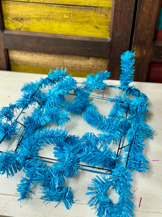 24 Inch Turquoise Square Work Wreath