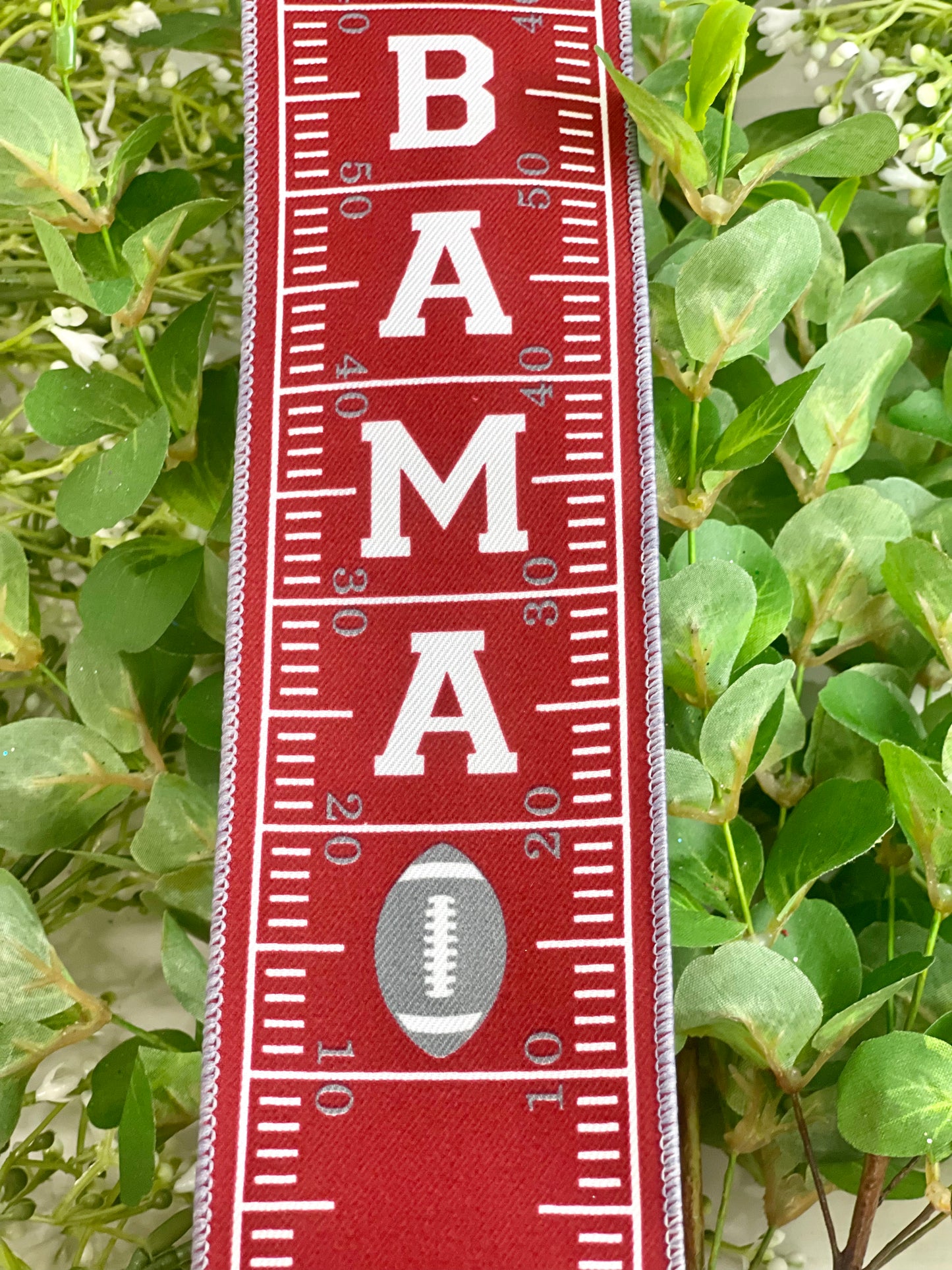 2.5 Inch By 10 Yard Alabama Football Field Ribbon