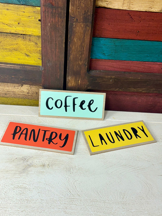 Coffee Laundy Pantry Hanging Signs