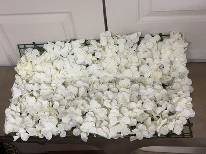 17 Inch By 24 Inch White Floral Hydrangea Panel