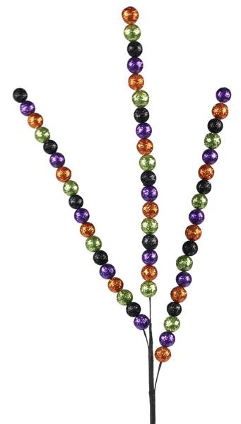 26 Inch Lime Black Purple Orange Glitter Ball Spray