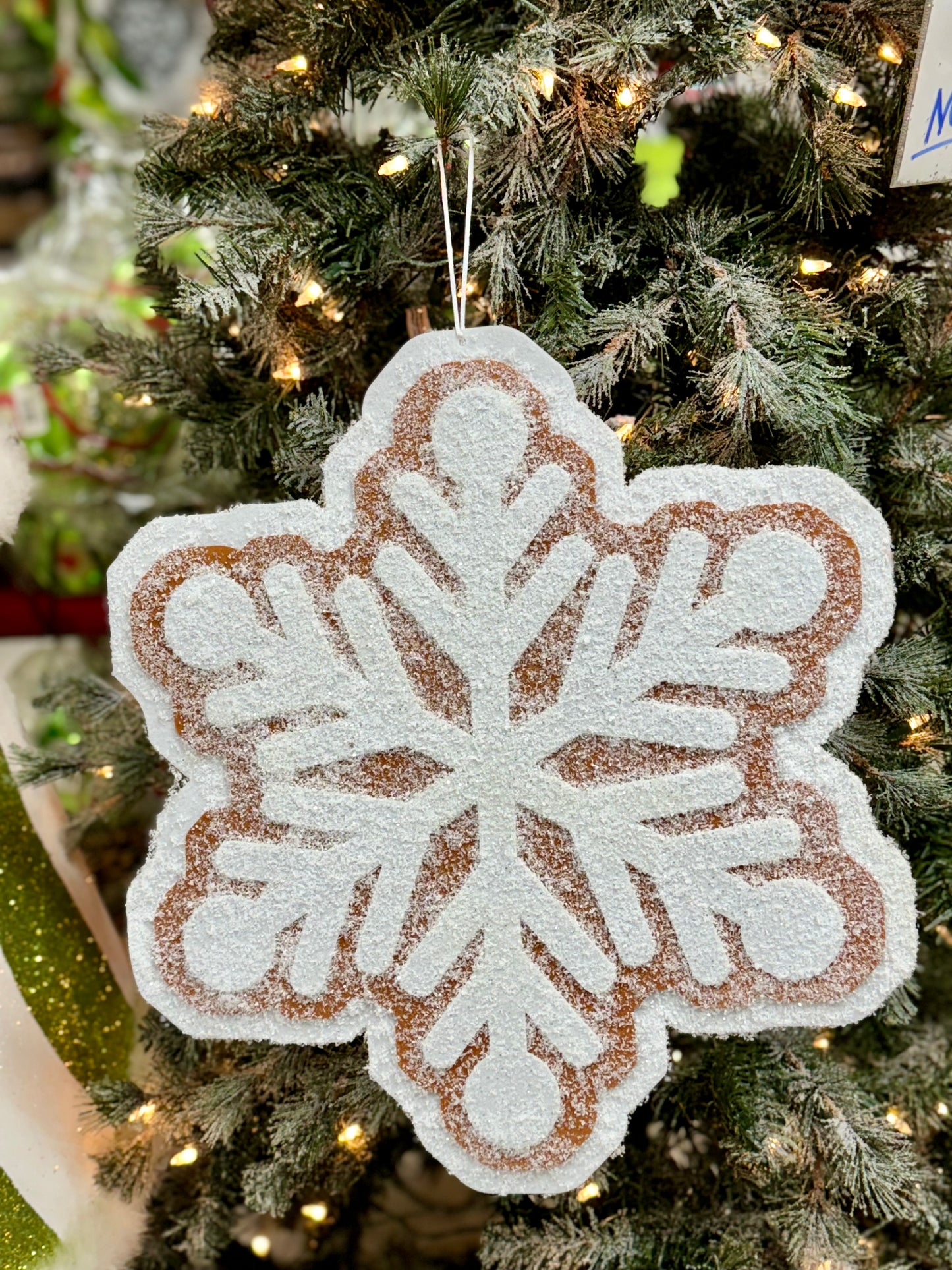 16.5 Inch Giant Gingerbread Snowflake Cooking Hanging Ornament