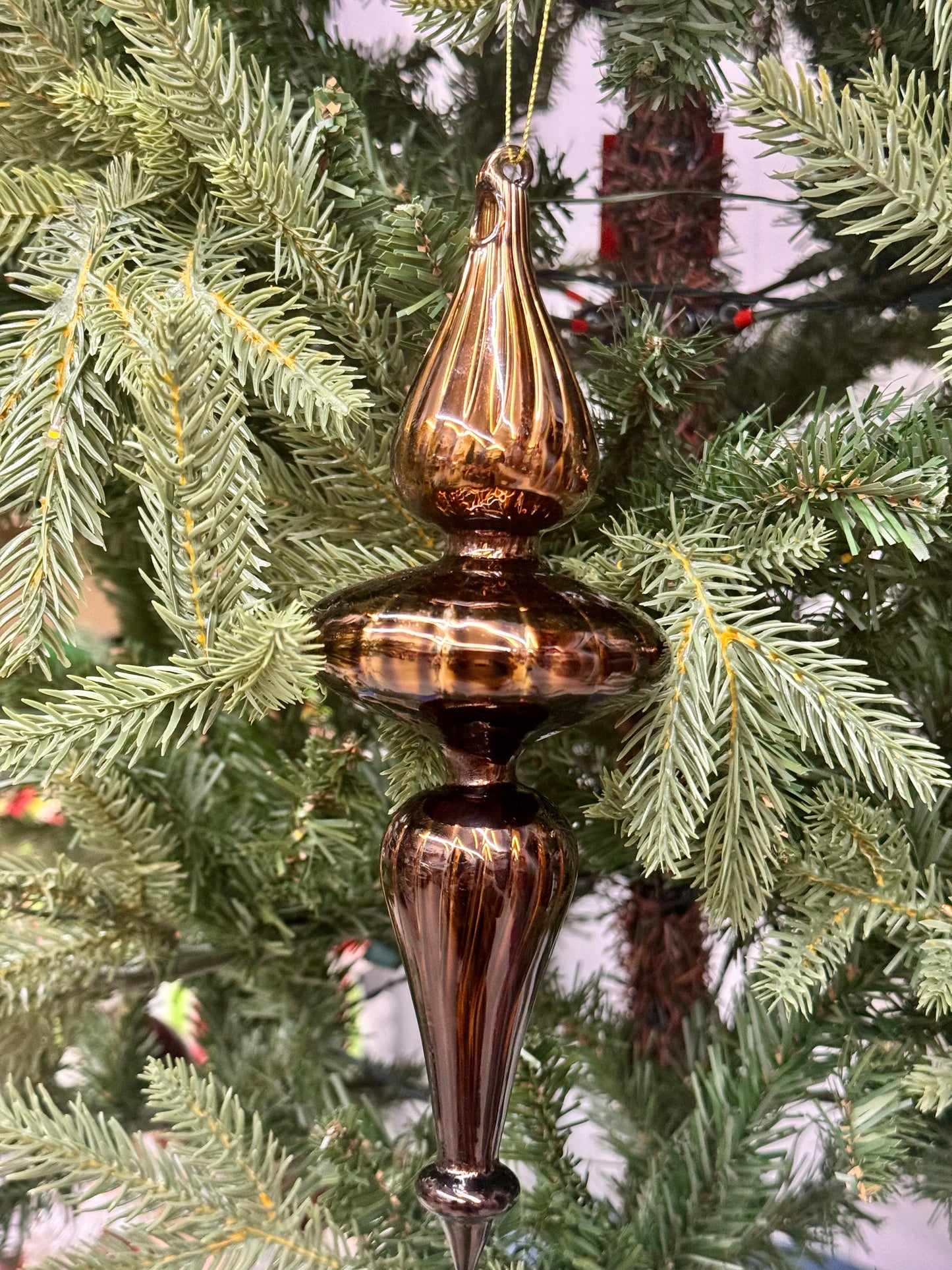 9.5-10" Chocolate Glass Finials Three Styles