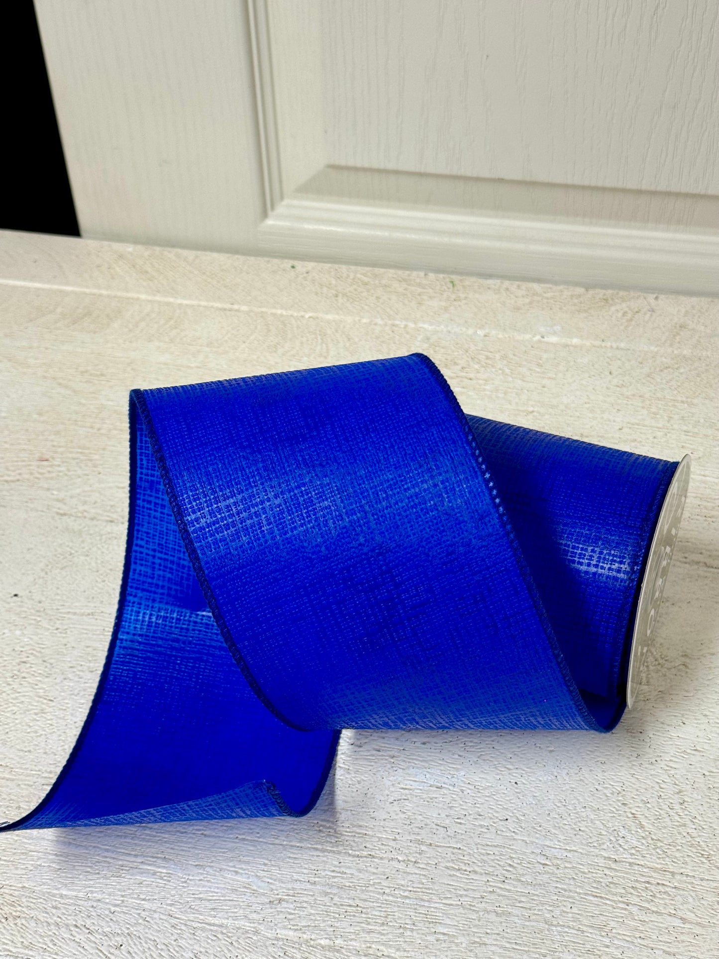 4 Inch By 10 Yard Royal Blue Cross Hatch Ribbon