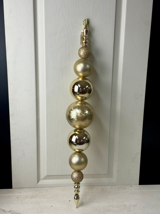 31 Inch Champagne Smooth Ball Finial