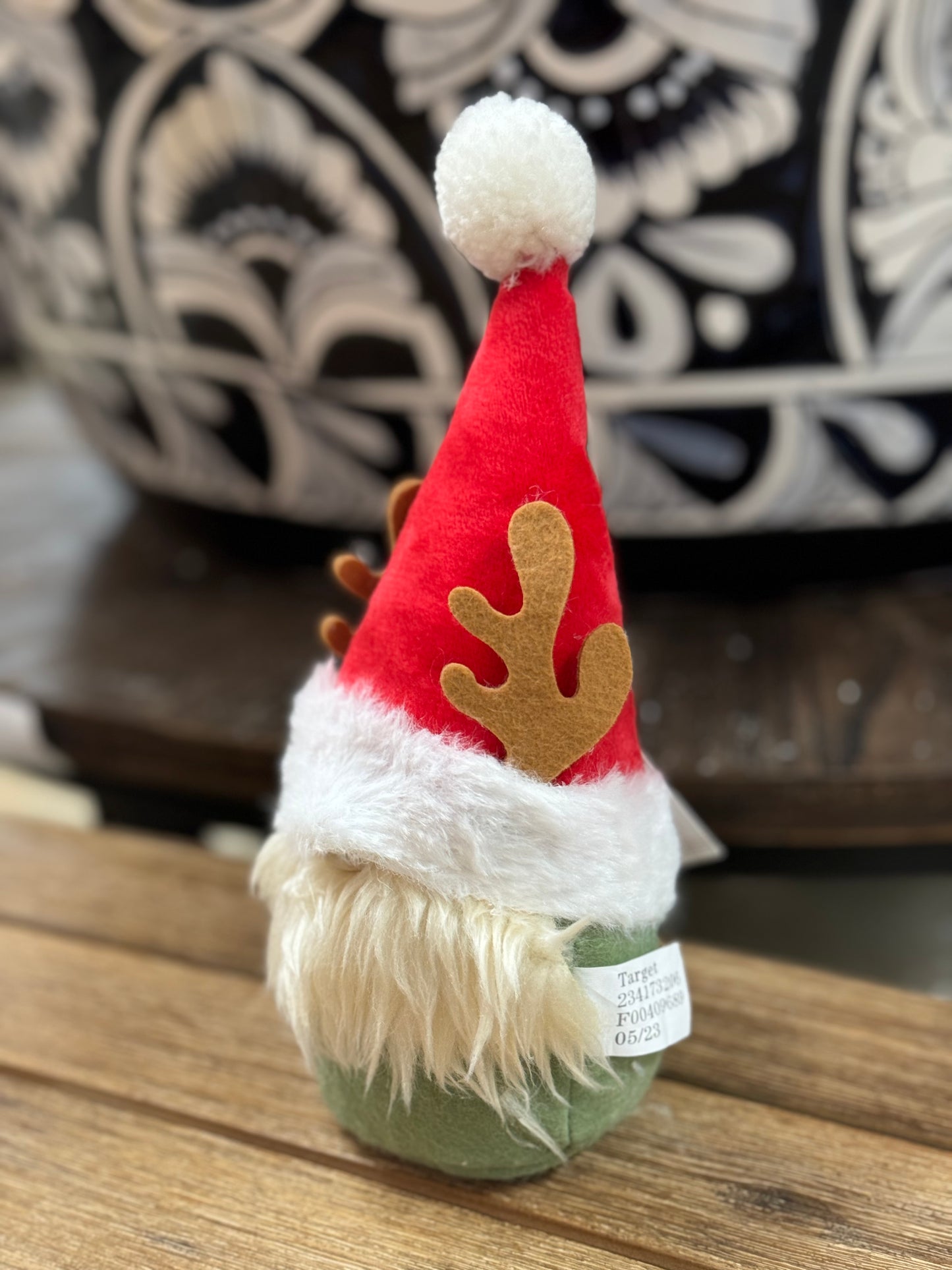 9 Inch Deer Antler Christmas Standing Gnome