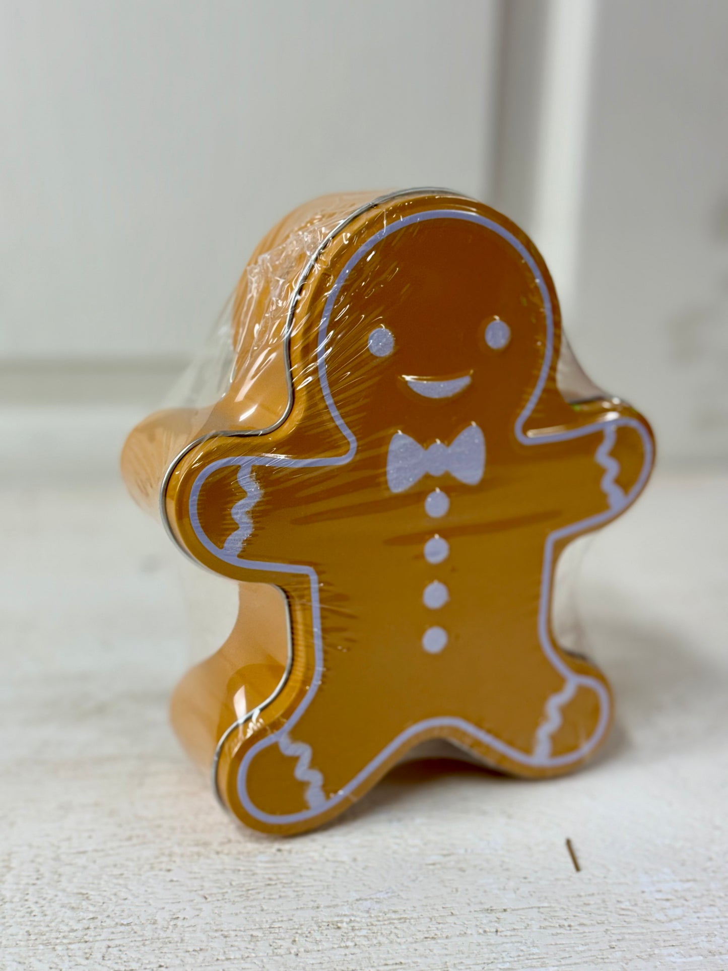 Gingerbread Man Tin Cookie Jar