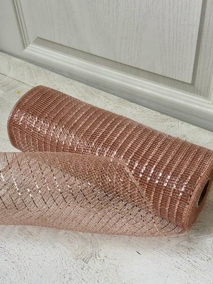 10 Inch By 10 Yard Rose Gold Foil Netting