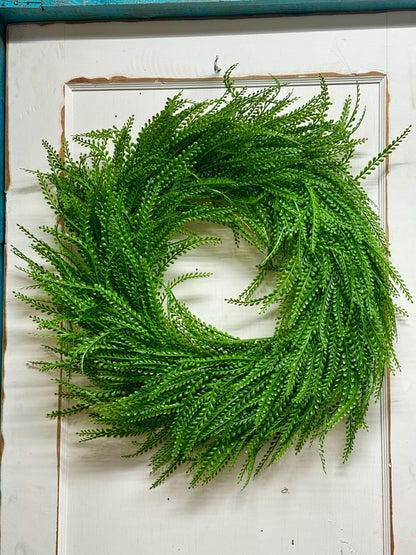 22 Inch Green Bead Grass Wreath