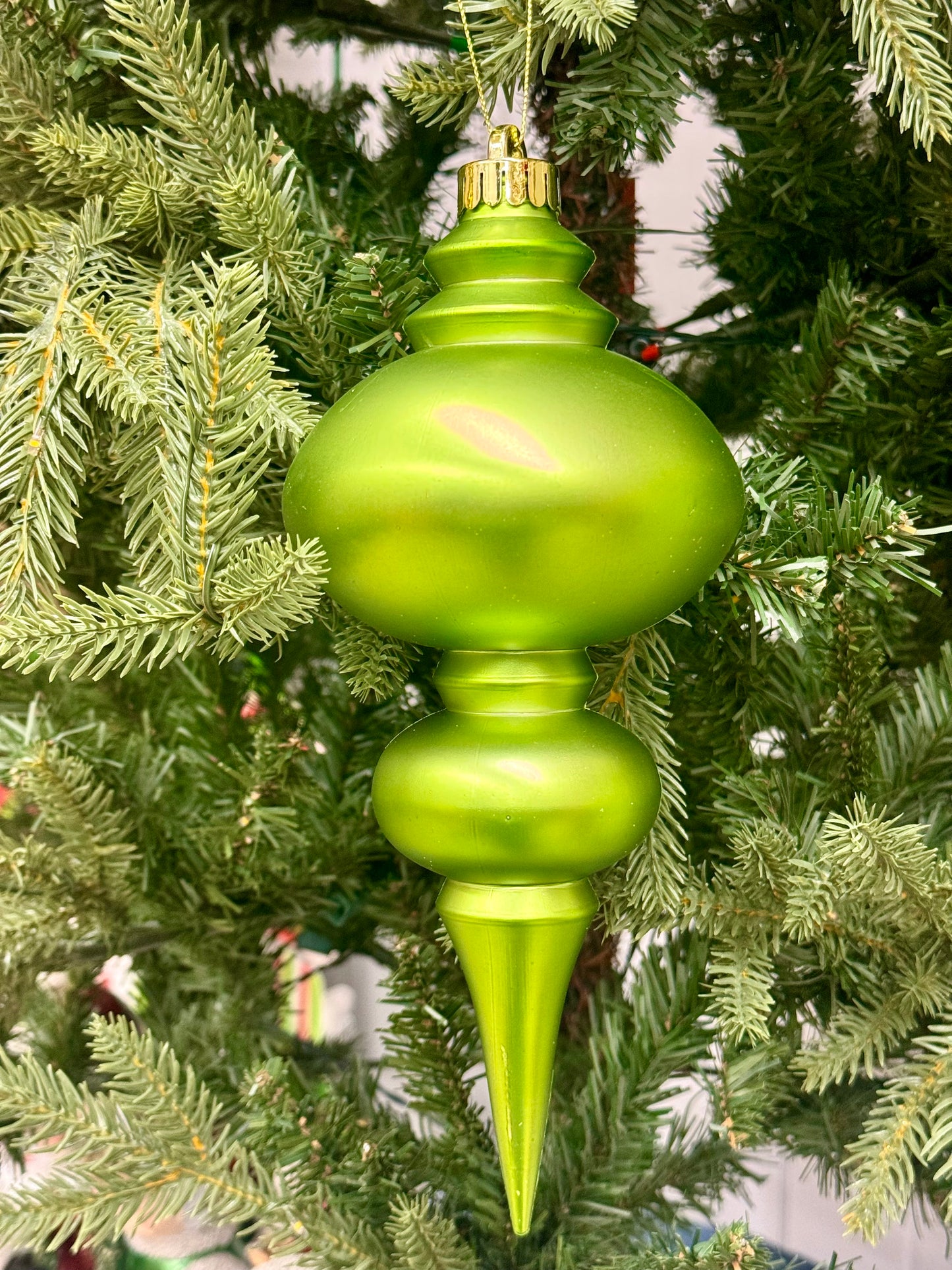 10 Inch Matte Spearmint Finial Ornament