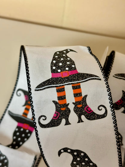 2.5 Inch By 10 Yard Witch Hat And Legs Ribbon