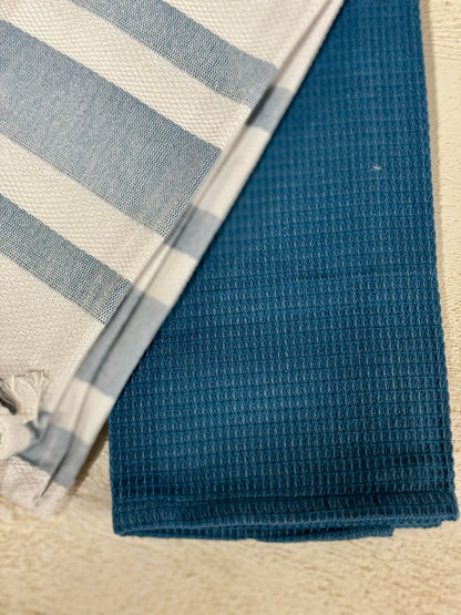 Blue And White Two Pack Of Dish Towels