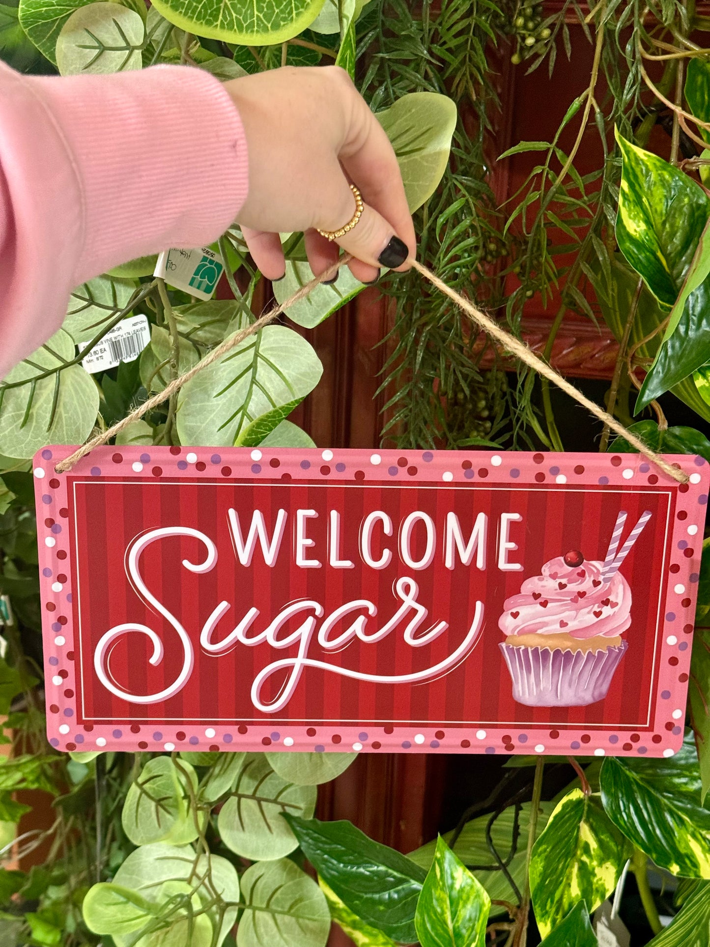 12 Inch Welcome Sugar Tin Sign