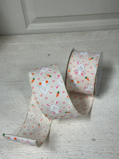 2.5 Inch By 10 Yard Playful Bunnies Ribbon