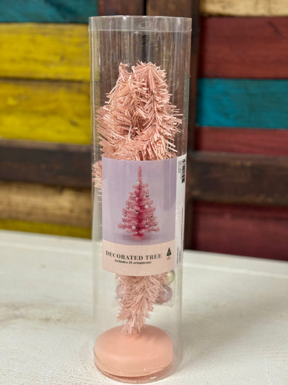 Small Pink Tree With Ornaments