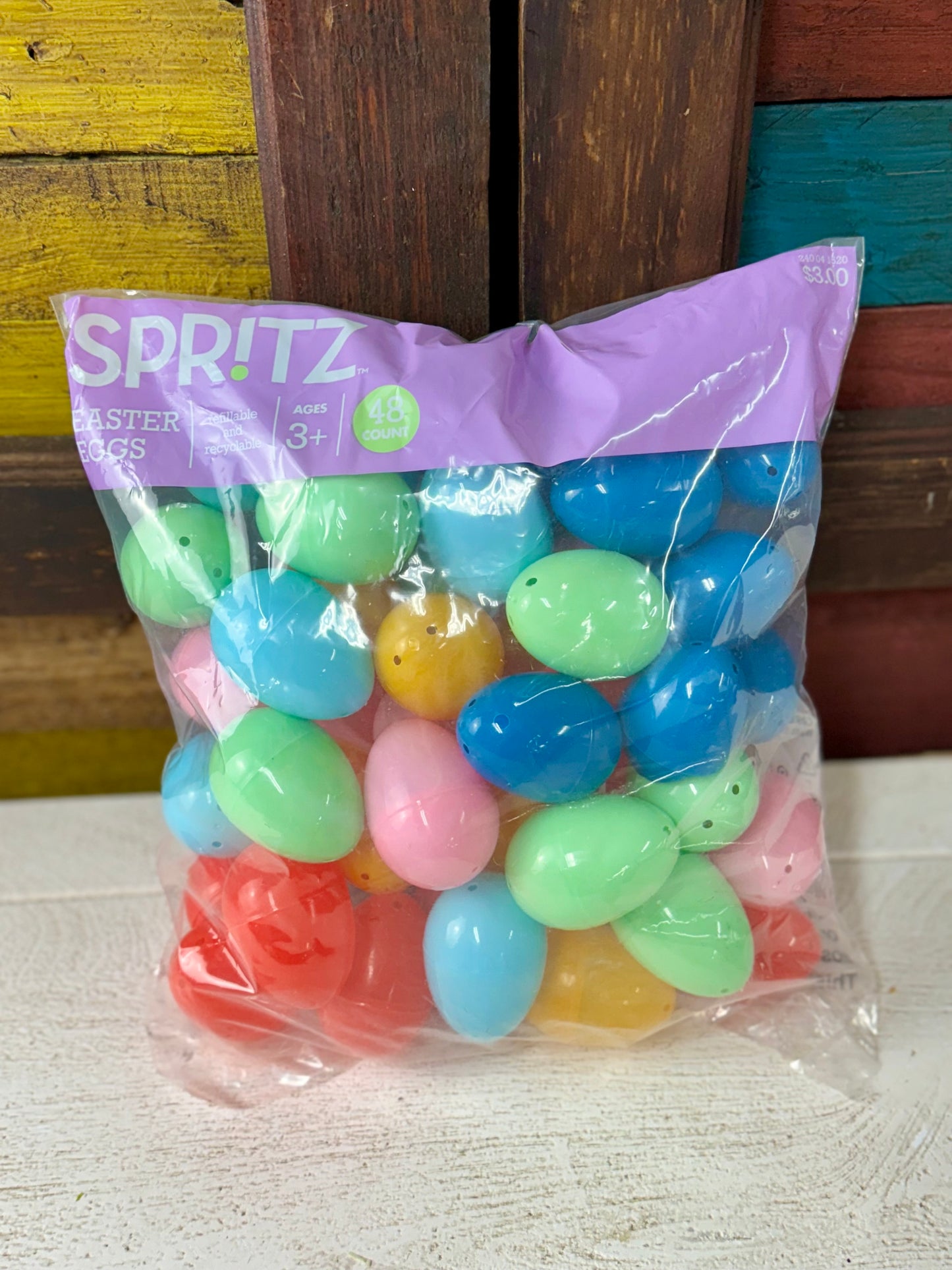 Spritz 48 Multicolor Plastic Easter Eggs