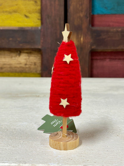 Mini Red Yarn Tree