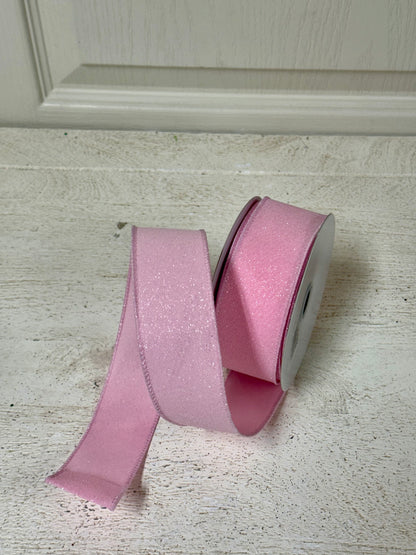 1.5 Inch By 10 Yard Pink Crystal Shine Ribbon