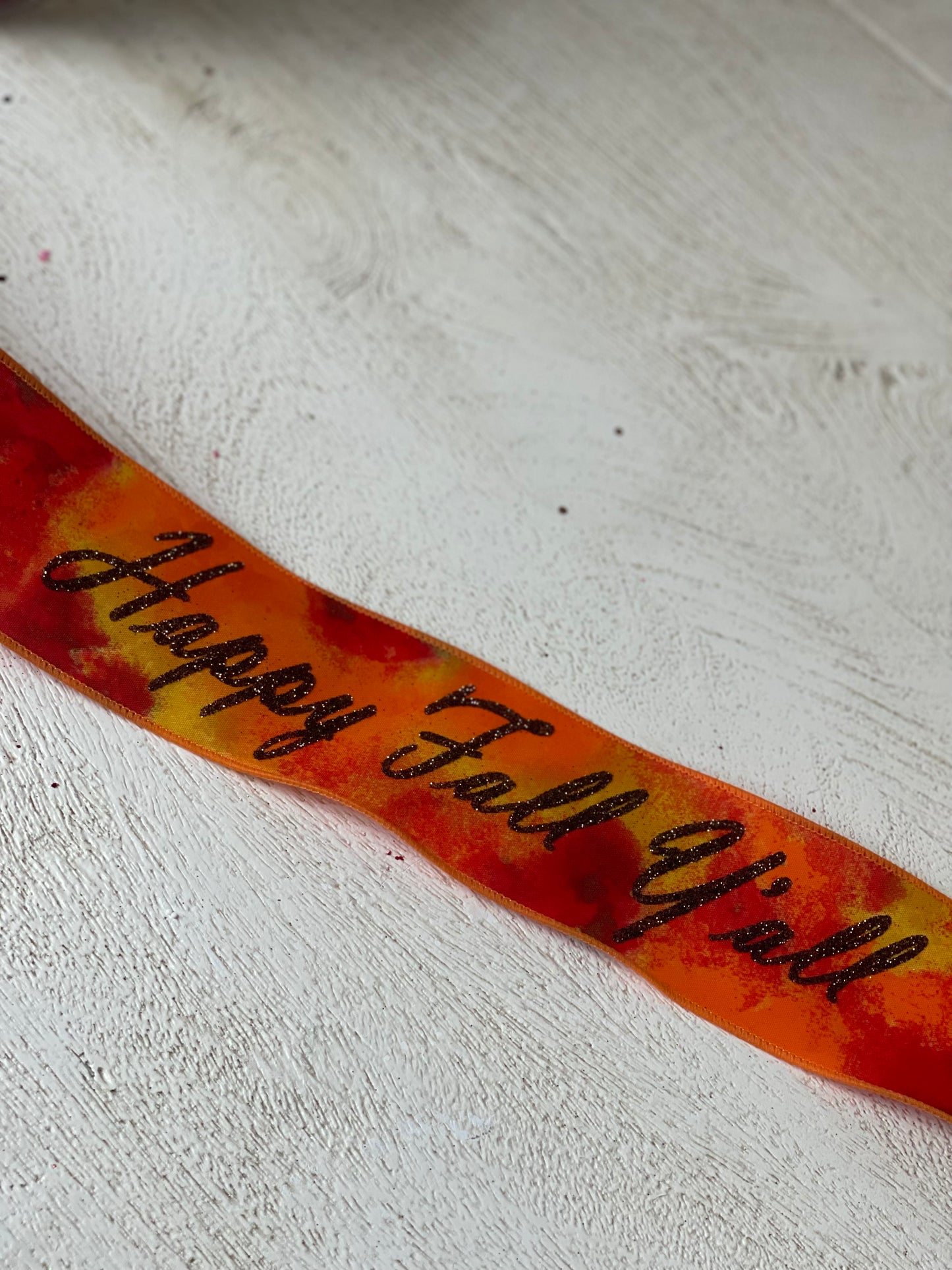 2.5 Inch By 10 Yard Happy Fall Y'all Watercolor Ribbon