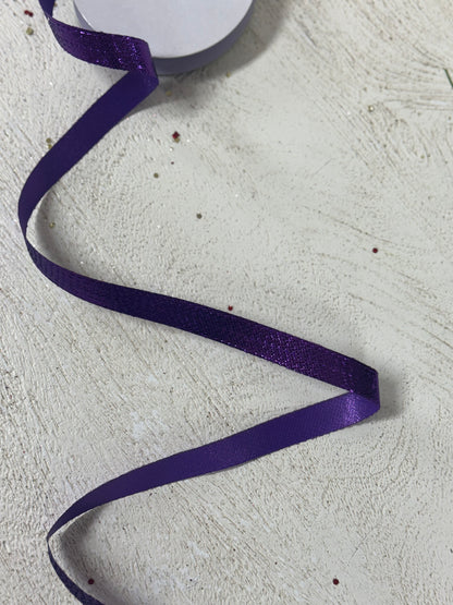 5/8 Inch By 10 Yard Purple Metallic Ribbon