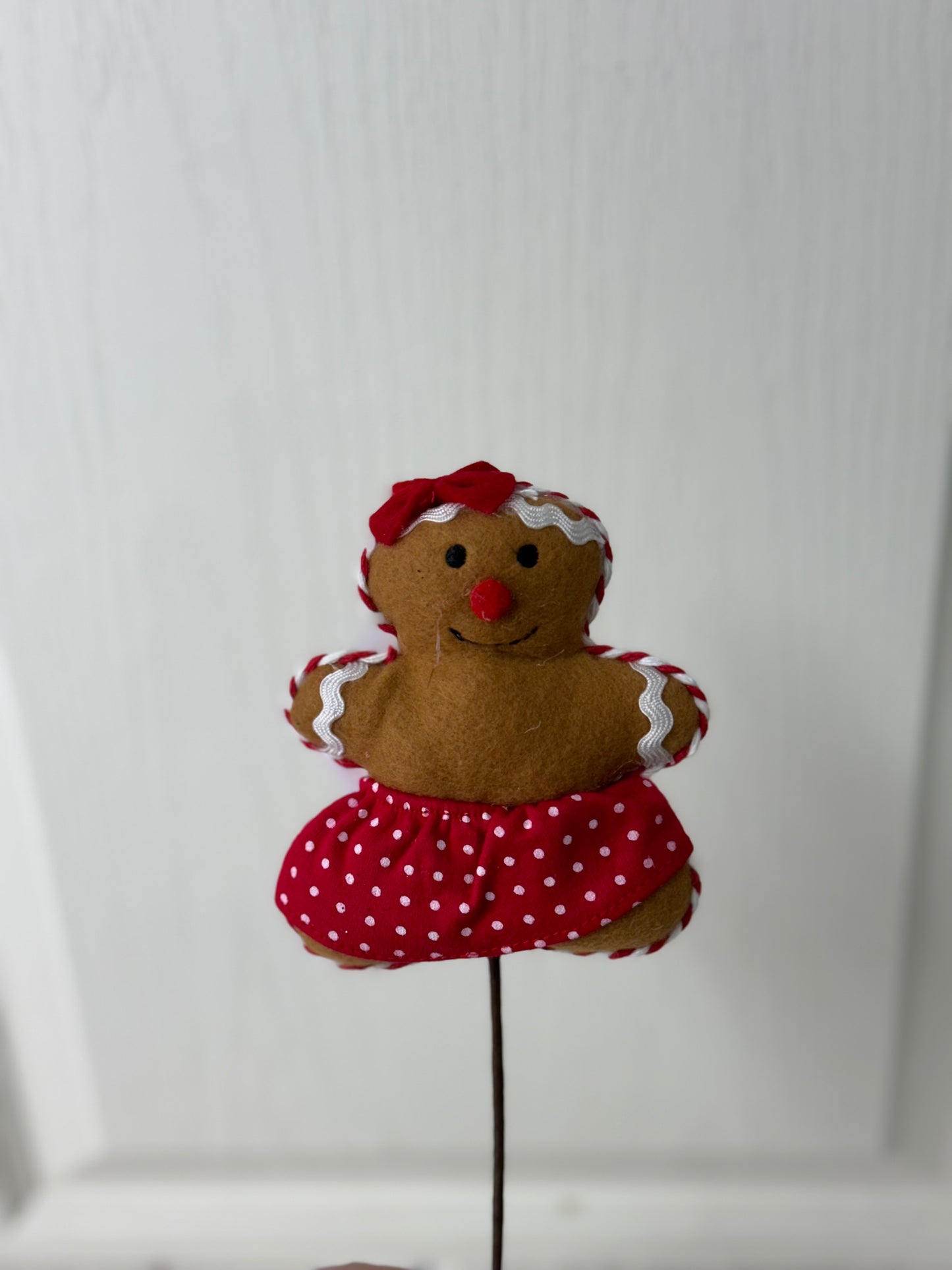 4.25 Inch Plush Gingerbread On Stem Boy Or Girl