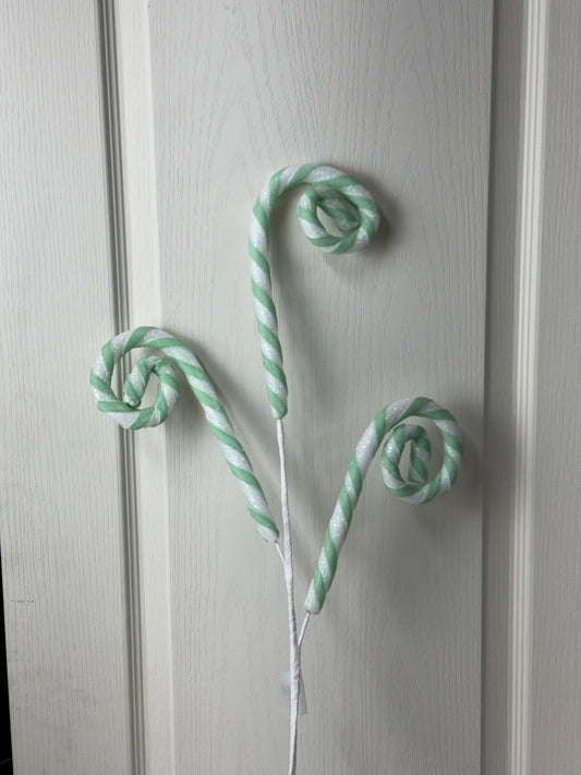 29 Inch Mint Candy Cane Spray