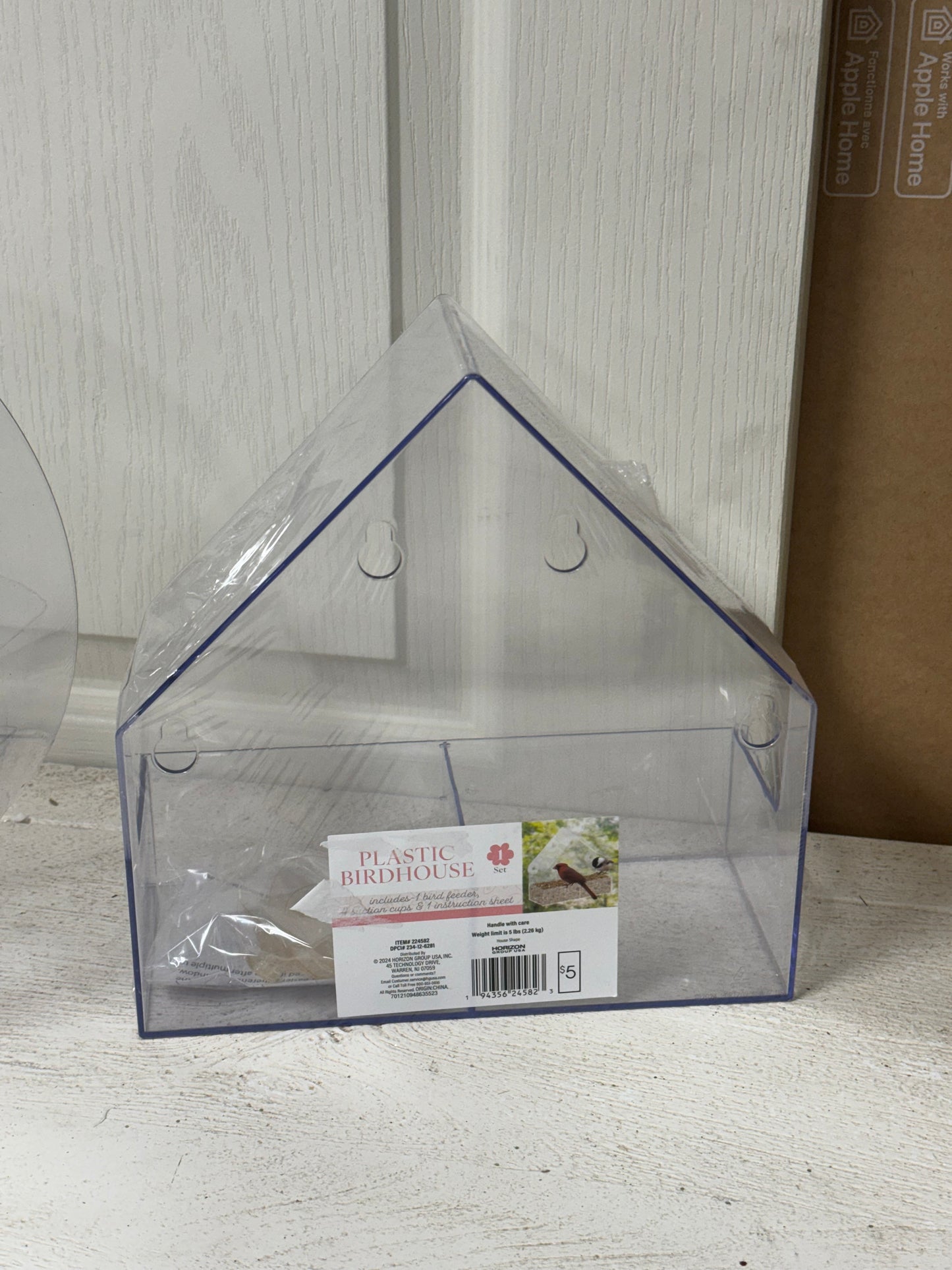 Plastic Clear Birdhouses Two Styles