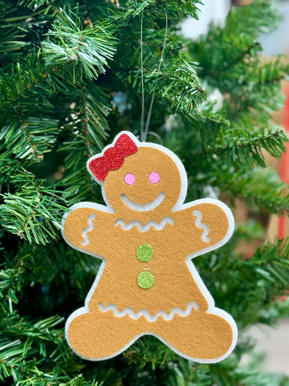 7 Inch Foam Gingerbread Ornament Two Styles