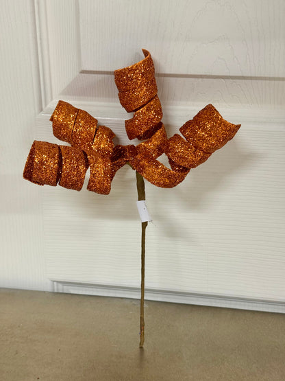 11 Inch Copper Glitter Curl Pick