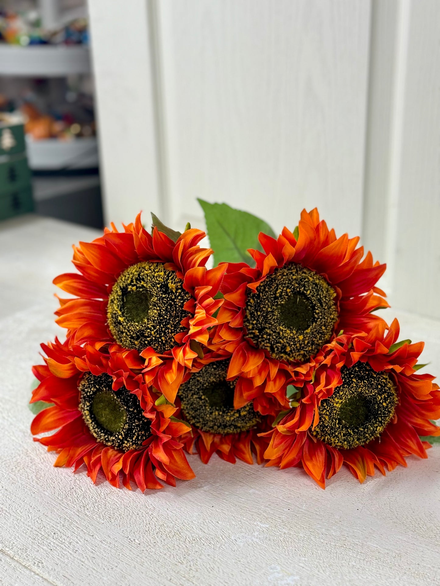 20 Inch Rust Sunflower Floral Bush