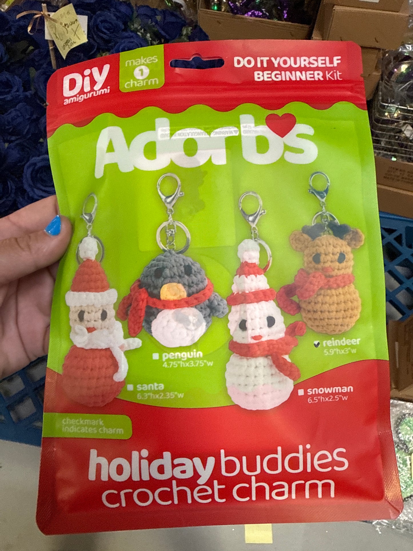 Holiday Crochet DIY Kit Four Assorted