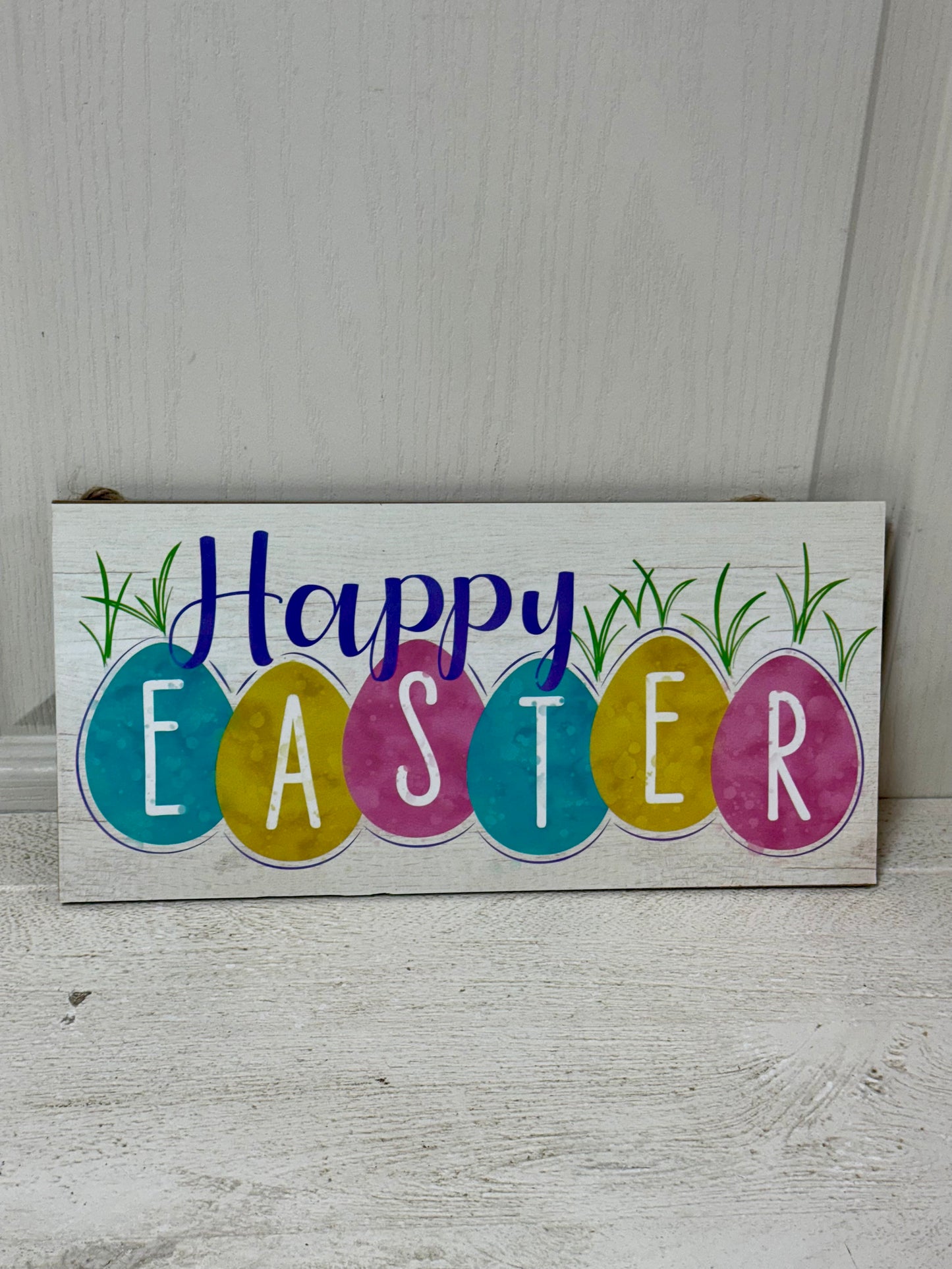 12.5 Inch Happy Easter Wooden Sign