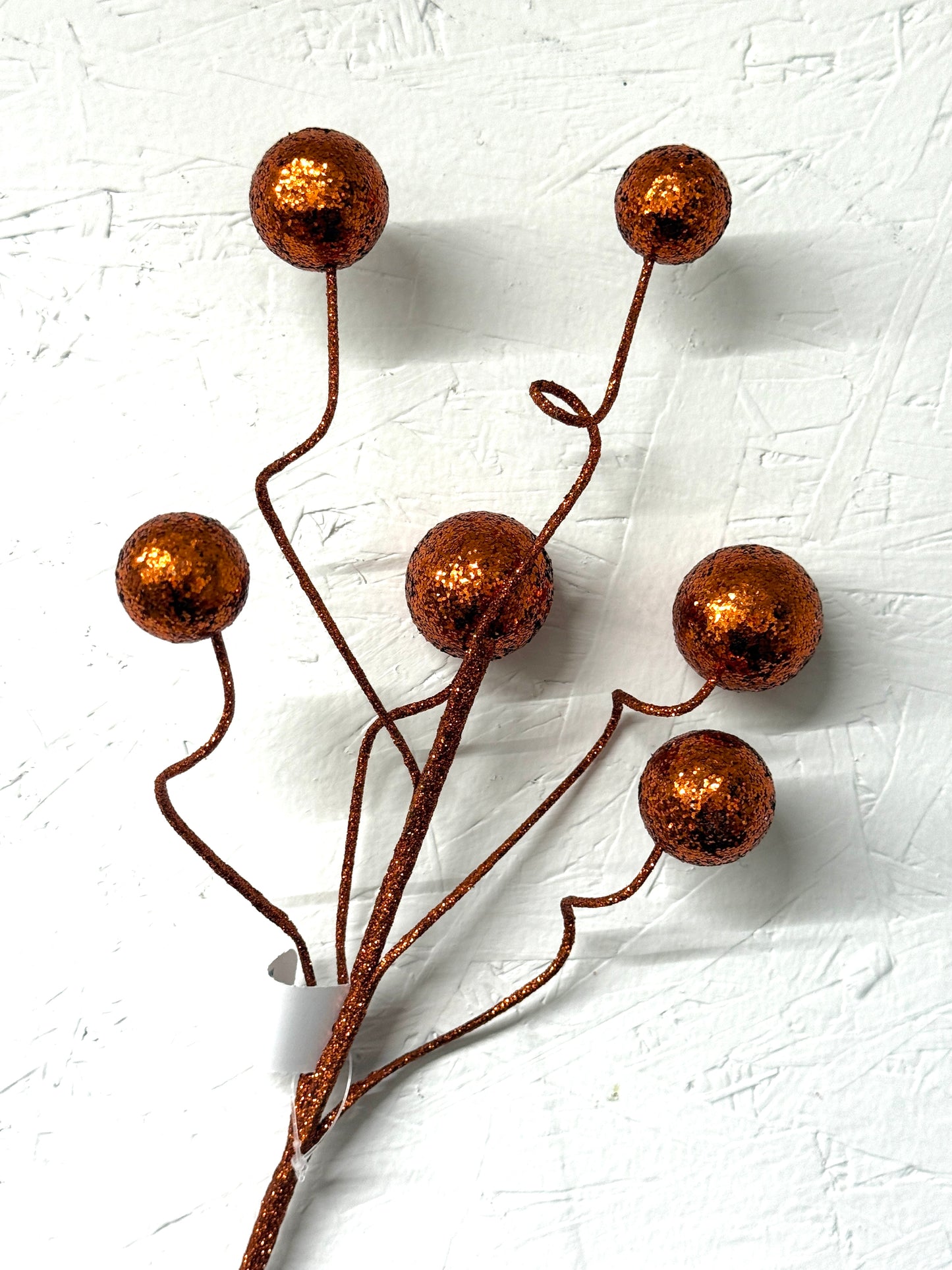 18 Inch Orange Glitter Ball Spray