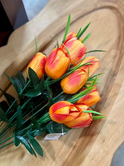 19 Inch Orange Tulip Floral Bush