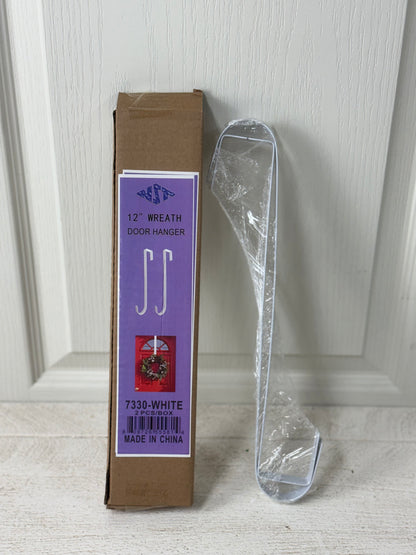 Set Of Two White 12 Inch Door Hangers