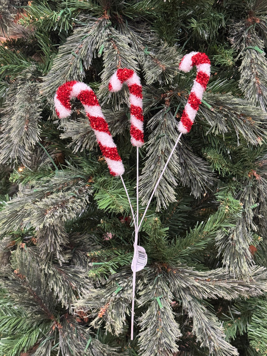 17 Inch Red And White Candy Cane Spray