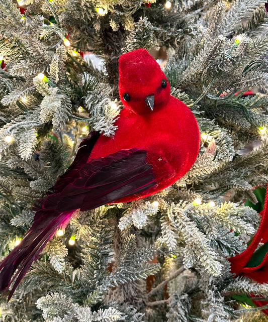 13 Inch Red Cardinal Clip Ornament