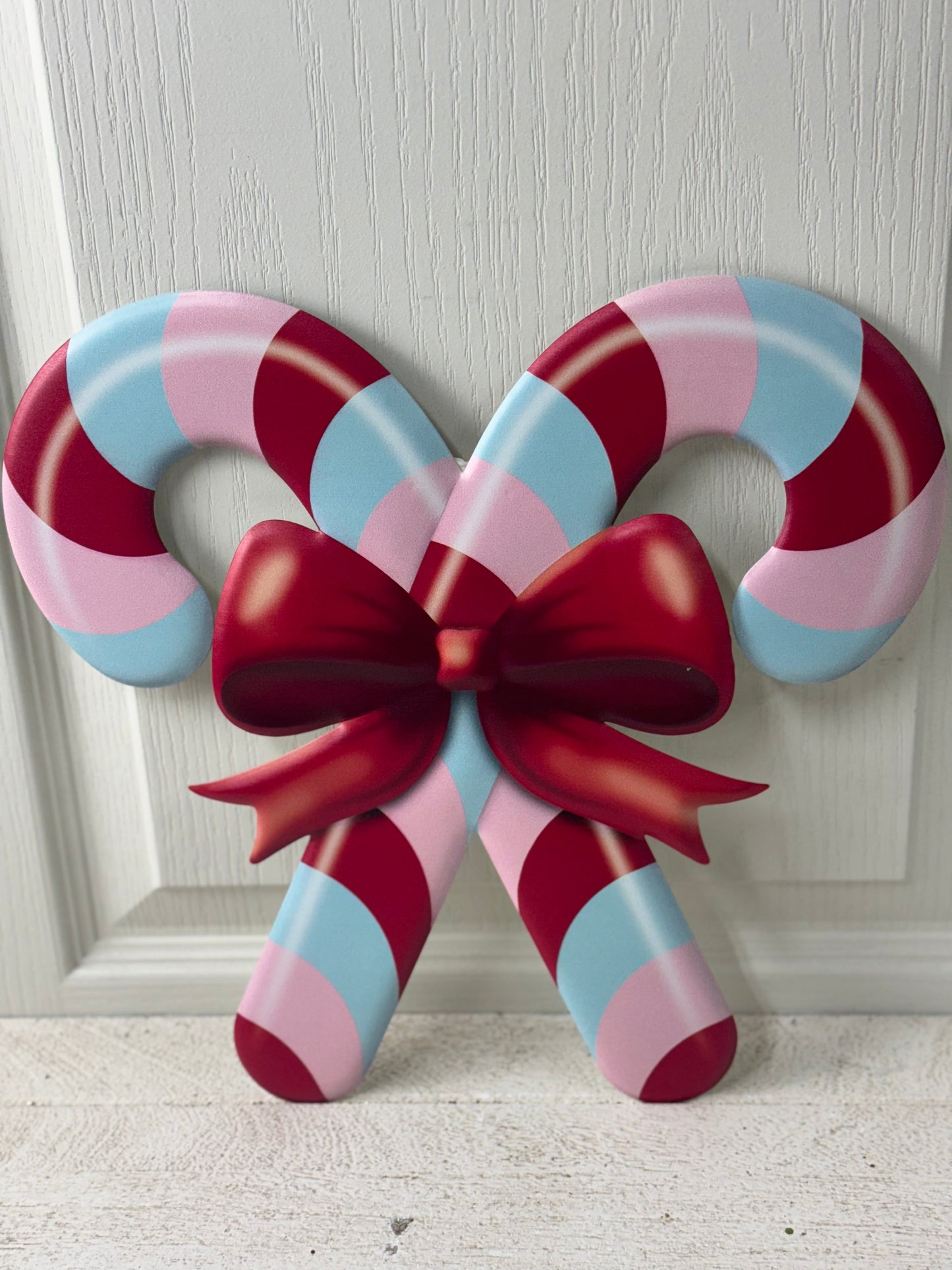 13 Inch Red Pink Blue Candy Cane Sign