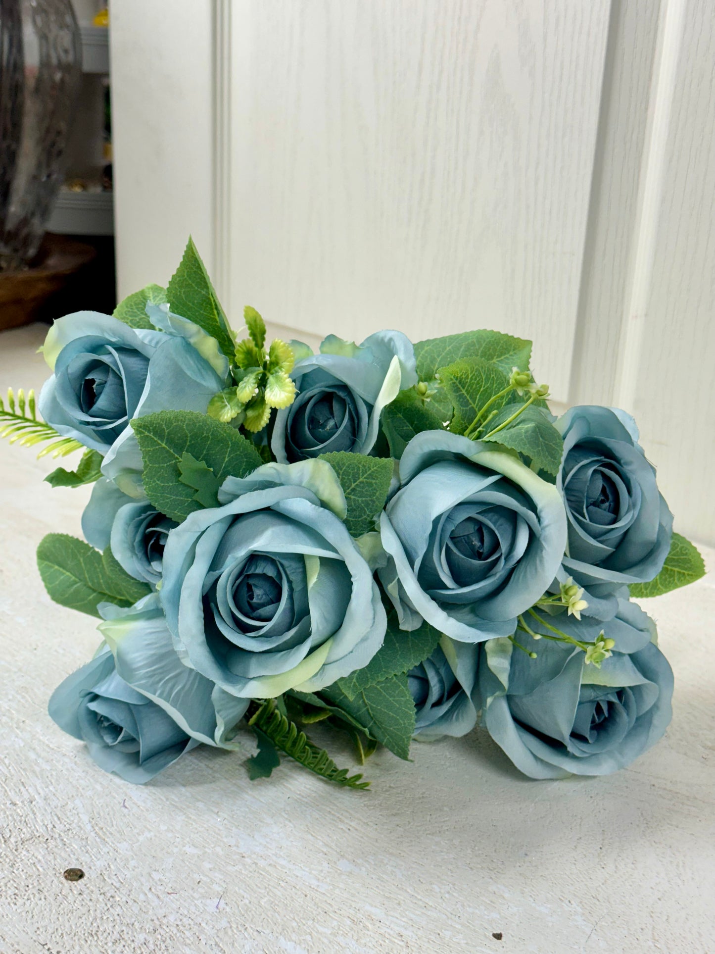19 Inch Light Blue Rose Bush